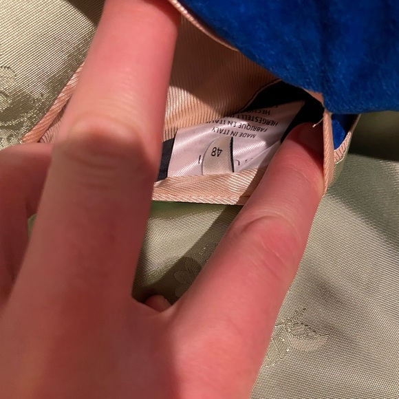 Gucci double breasted blue velvet blazer - Picture 4 of 11